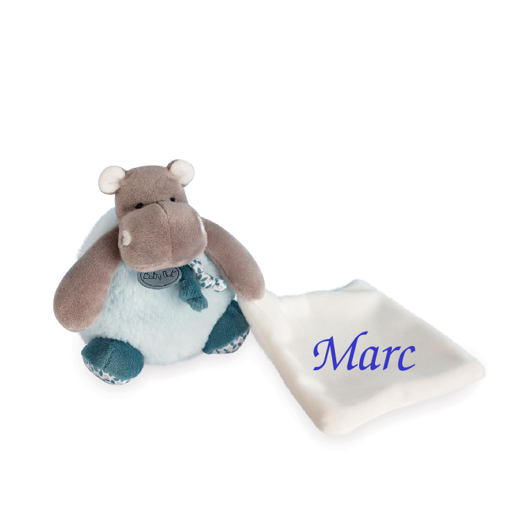  - bazile lhippo - mouchoir bleu 25 cm 